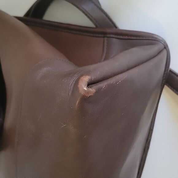 Coach 9791 Vintage Brown Leather Daypack Backpack Flaw - Picture 12 of 17